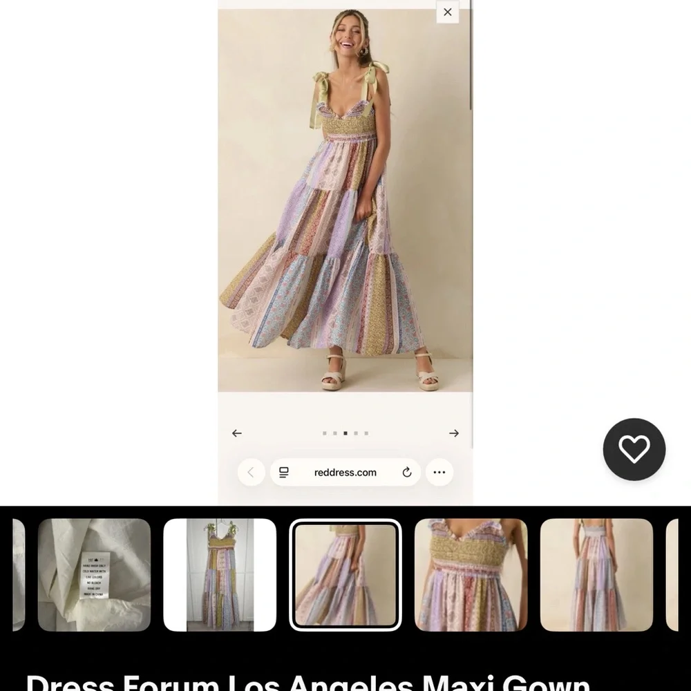 Dress Forum Los Angeles Maxi Gown Floral Patchwork Boho Hippie Cottagecore Fairy - Picture 14 of 16